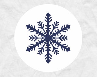 Snowflake Envelope Seals, Custom Winter Wedding Stickers,, R15.SNOWFLAKE