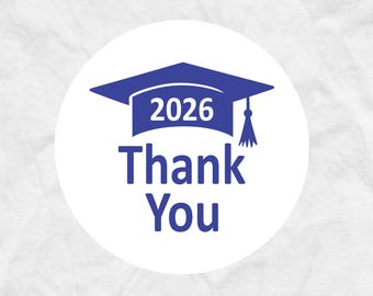 Class of 2026 Graduation Thank You Envelope Seals, R16x2x2.5.GR6