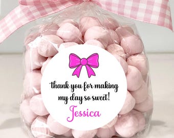 Thank You For Making My Day So Sweet Stickers – Personalized Party Favor Labels for Candy Buffets, Treat Bags & Cookie Favors, R2x2.5.GEN1