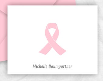 Cancer, Mental Health, or Chronic Illness Awareness Ribbon Thank You Cards, Support & Solidarity Stationery, AWARENESSRIBBONNAME