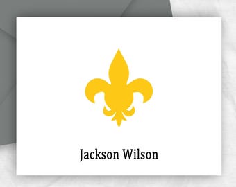 Fleur de Lis Note Cards: Eagle Boy Cub Scout, FLEURDELISNAME