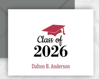 Class of 2026 Graduation Thank You Cards: Personalized Stationery, GR2