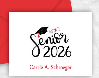 Senior 2026 Graduation Thank You Cards: Stationery Note Cards, GR5