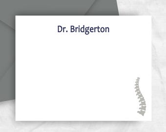 Chiropractor Flat Note Cards, Holistic Wellness Clinic Flat Stationery Gift, FLATCHIRO