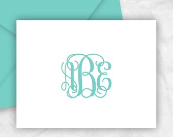 Interlocking Vine Monogram Note Cards Gift for Her, Thank You Cards, INTERLOCKING