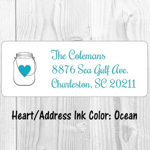 Mason Jar Return Address Label Watercolor Stickers Rustic - Etsy