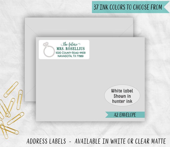 Future Mrs. Bridal Shower Return Address Labels Bridal Shower ...