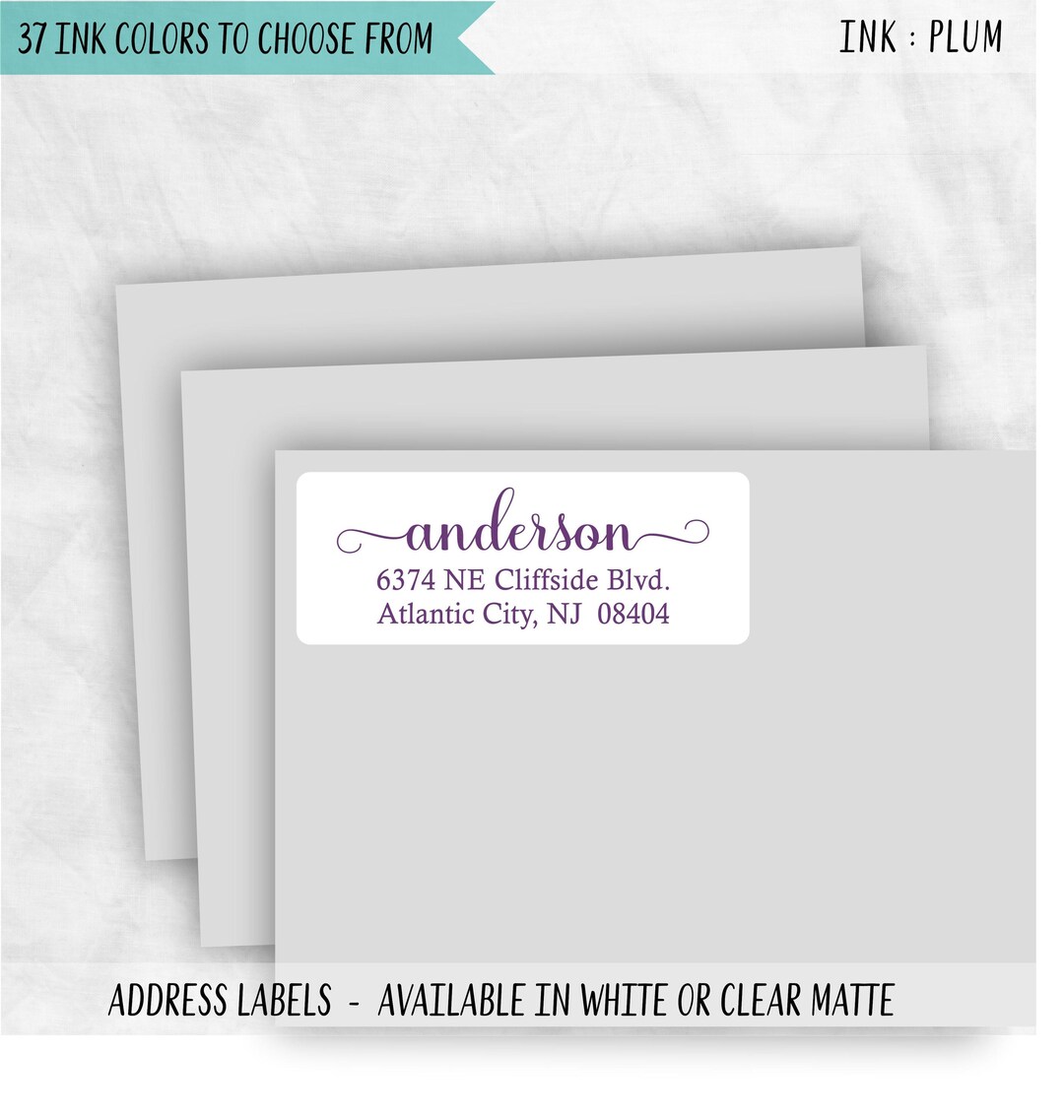 Custom Script Return Address Labels: Wedding, New Home, GE3 - Etsy