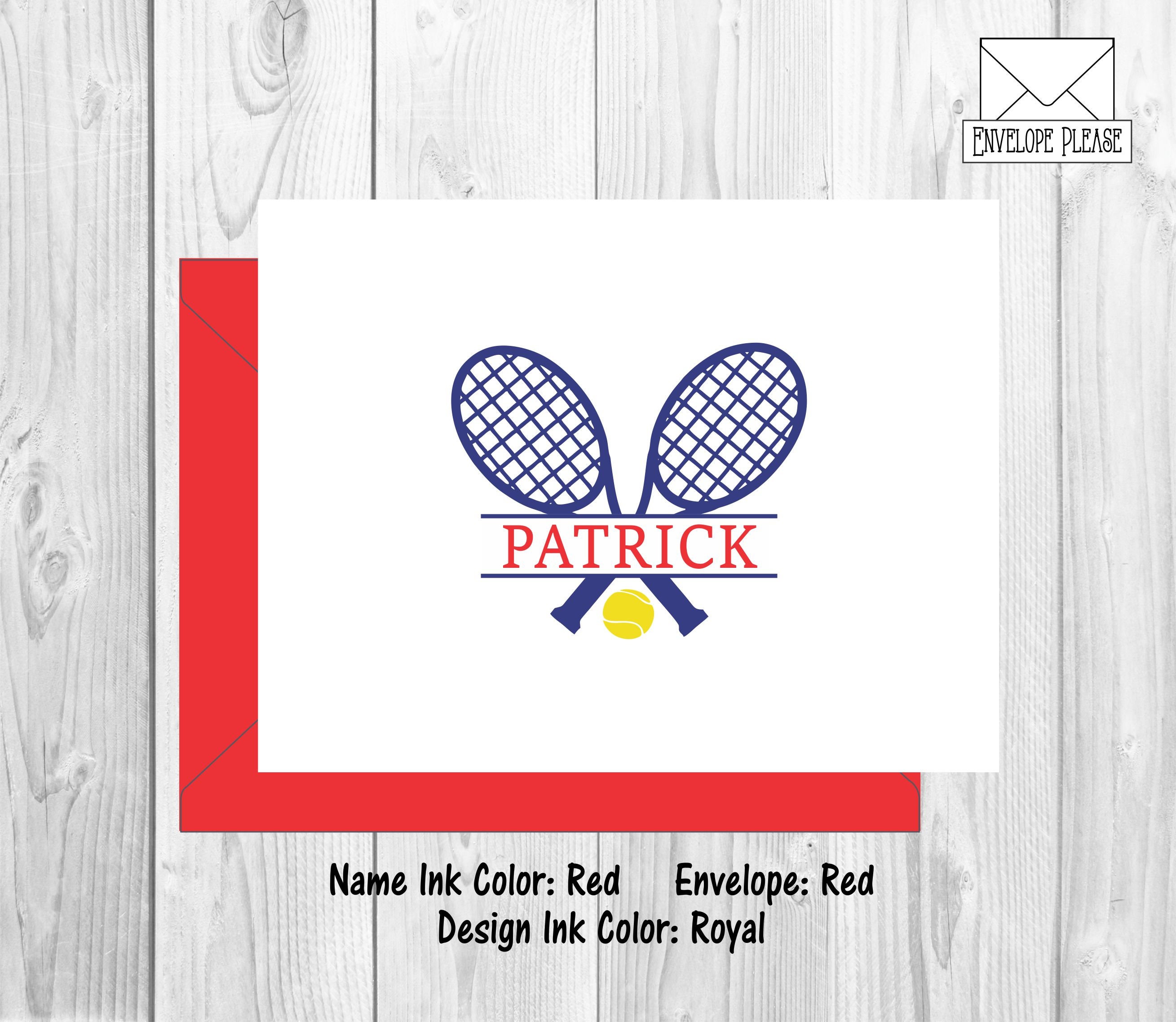 Tennis Note Cards Personalized Tennis Stationery | Etsy