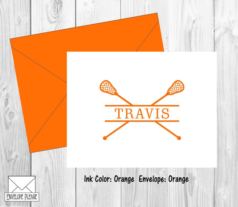 Personalized Lacrosse Note Cards Lacrosse Thank You Cards - Etsy