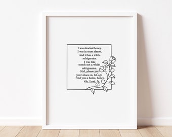 Weißer Kühlschrank Druck / NeNe Leakes Kühlschrank Zitat / Echte Hausfrauen von Atlanta / 20x30 / digitaler Download