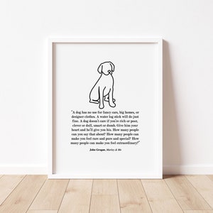 Marley & Me Quote Print / Dog Print / Black and White / Dog Lover Gift / Dog Home Decor / 8x10 Digital  Download Print