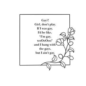 NeNe Leakes Gays Quote Print / Real Housewives of Atlanta / 8x10 / digital download