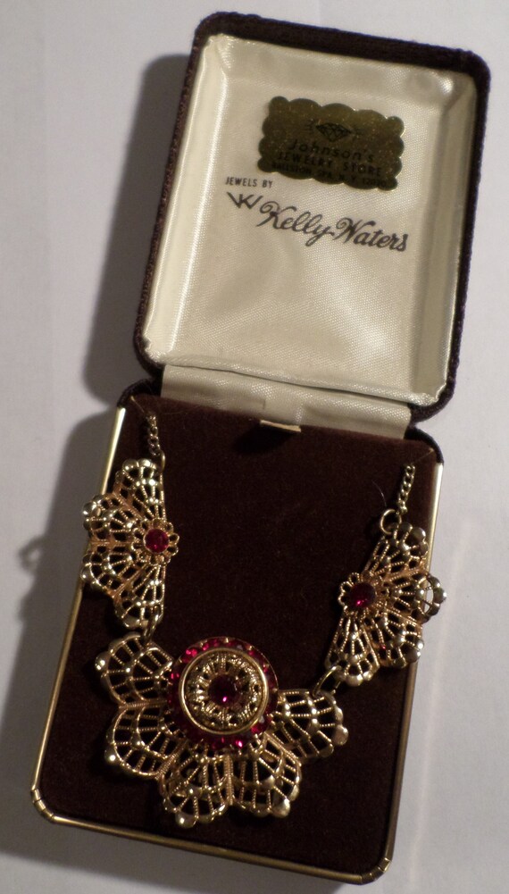 Vintage Kelly Waters Lief Crystal Necklace - image 4