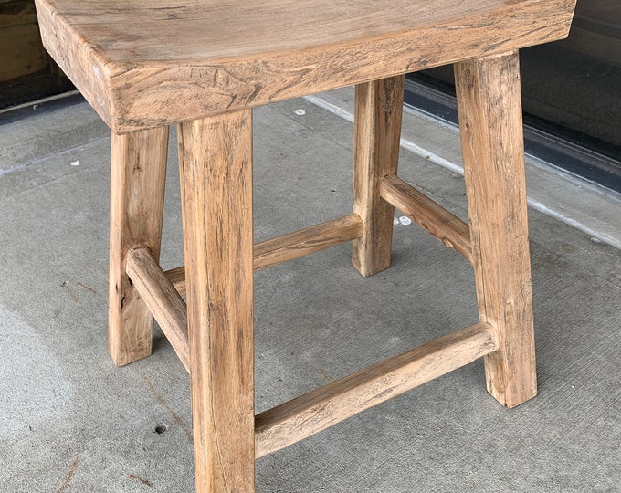 Urban Modern Wood Stool/ Walnut Sapwood/ Black/ Round Stool/ Etsy