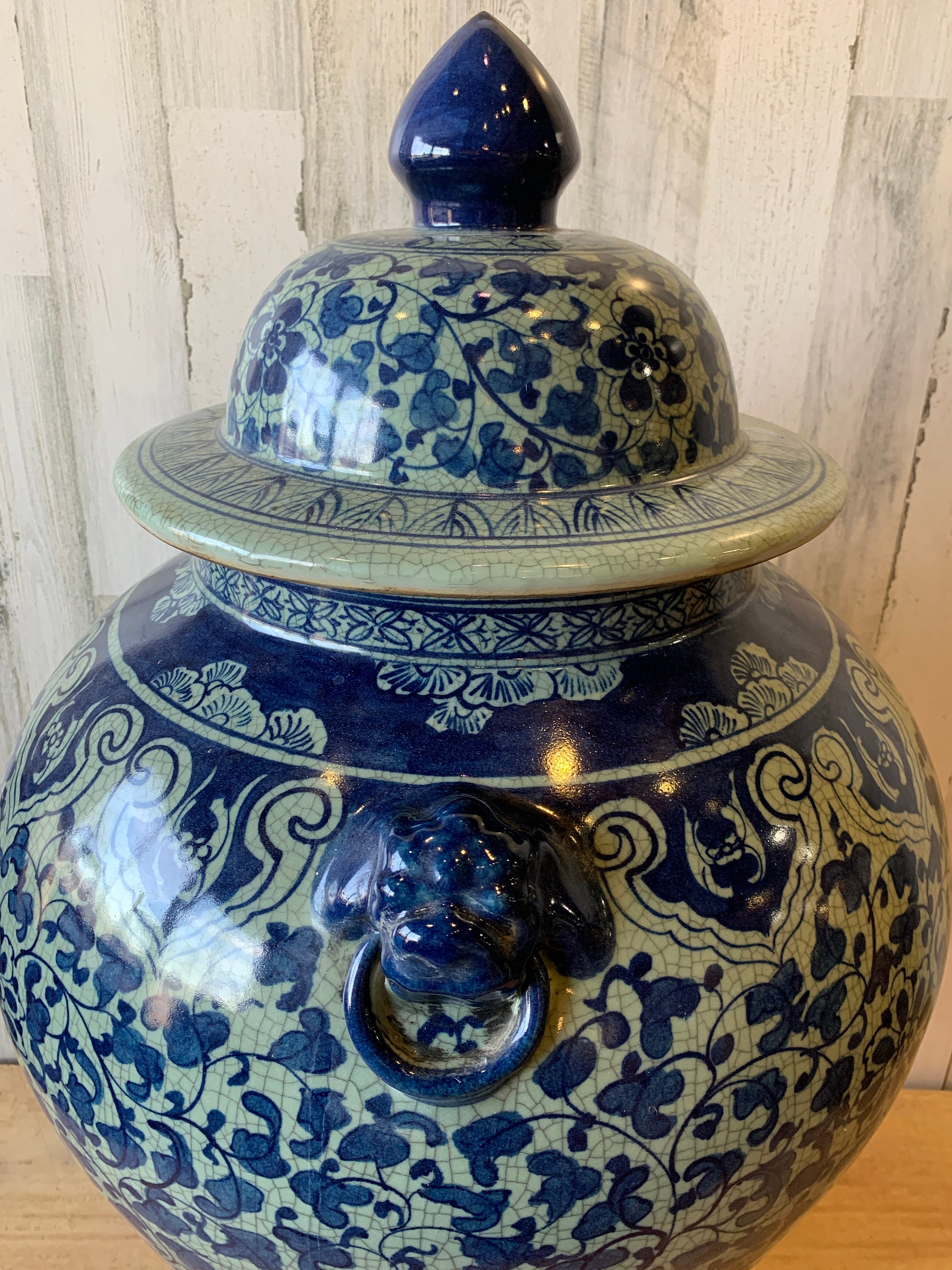 Vintage Blue and White Ginger Jar Extra Large 39 Inches High Etsy