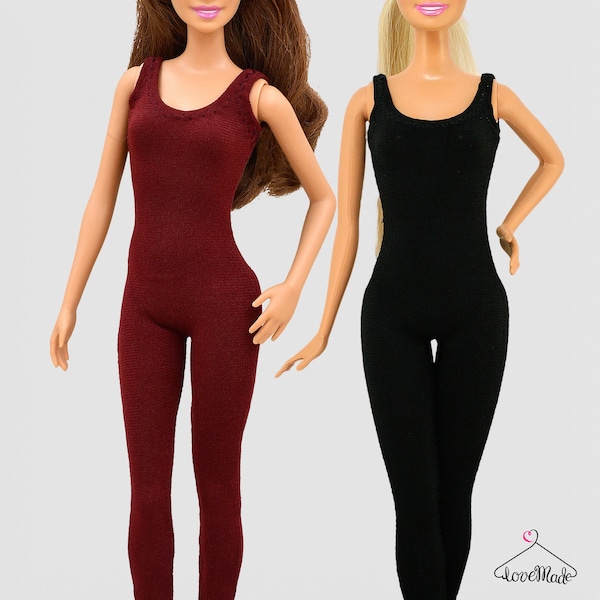 Fashion Doll Jumpsuit - Color of your choice - Doll Catsuit - Handmade Clothes For 11.5 inch Fashion Dolls - Lovemade