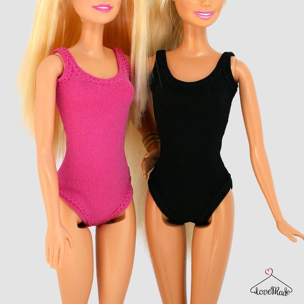 Fashion Doll Swimsuit (002) - Color of your choice - Doll Leotard - Handmade Clothes For 11.5 inch Fashion Dolls - Lovemade