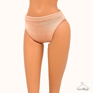 Pastel Orange Doll Panty (007) - handgefertigte Unterwäsche für 11.5&quot;Standard Body Fashion Dolls
