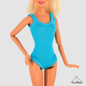 Fashion Doll Swimsuit 002 Color of your choice Doll Leotard Handmade Clothes For 11.5 inch Fashion Dolls Lovemade Turquoise