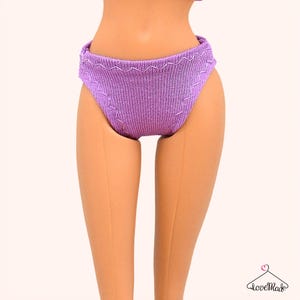 Lavendelfarbene Puppenunterhose (008) - passend für 30 cm Modepuppen - handgefertigte Puppenunterwäsche - Puppenkleidung