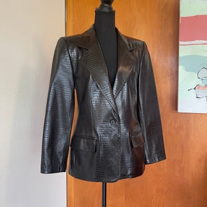 Linda Allard for Ellen Tracy Leather Jacket - Etsy