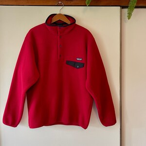 Red patagonia sweater 2025