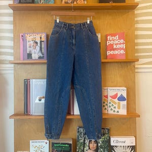 Vintage 90’s High Waisted Tapered Leg Jeans 24” zippered ankle
