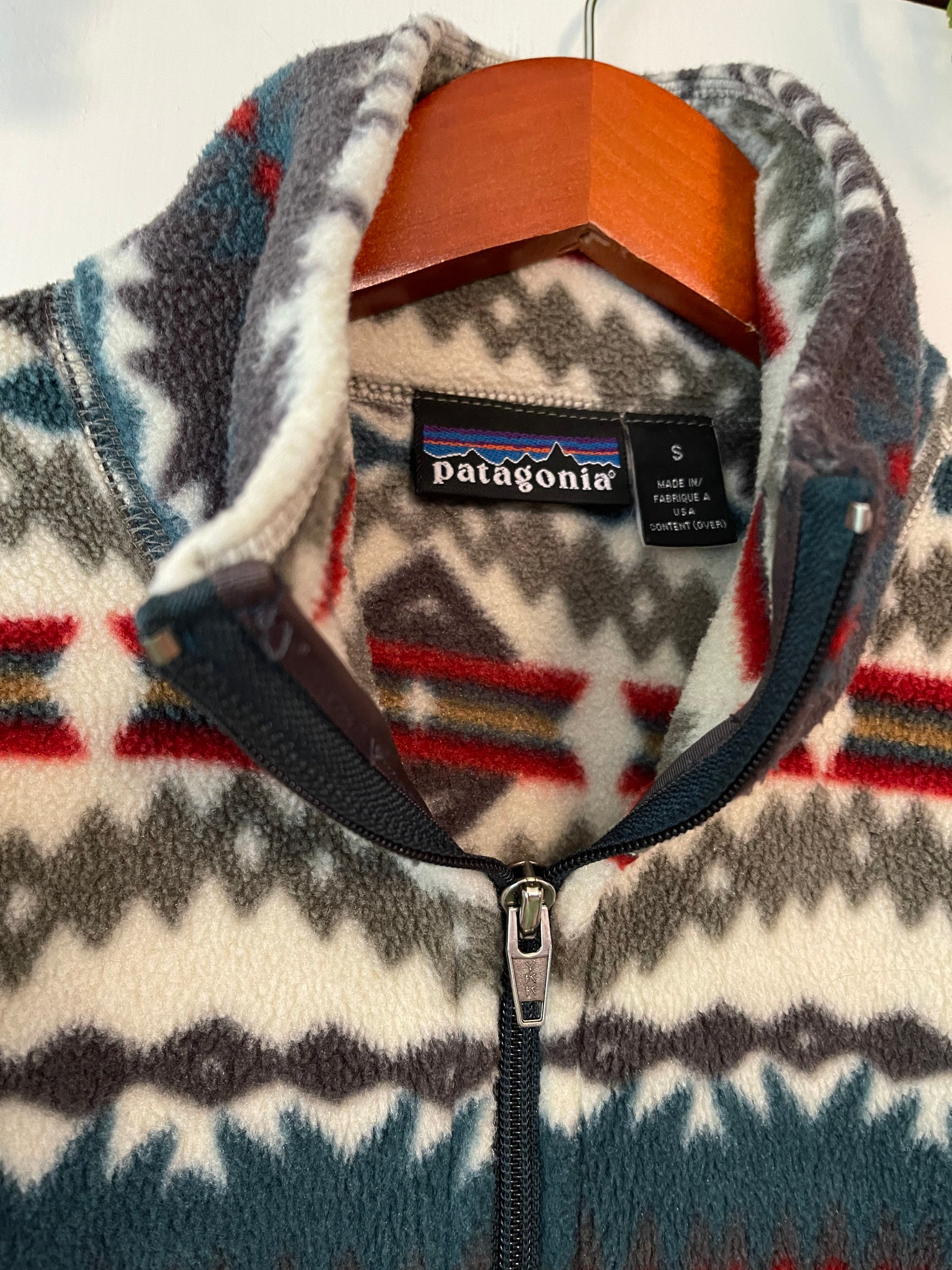 Vintage 90s Patagonia Fleece Southwest Pattern Size S - Etsy