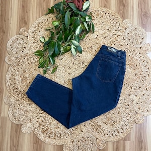 Vintage 90s GITANO jeans indigo blue high waisted tapered leg size 14 Petite