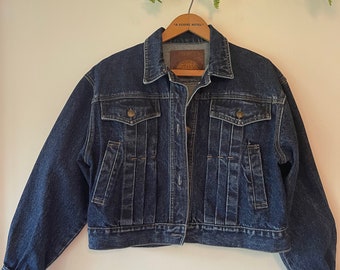 Vintage 90’s Lawman Cropped Denim Jacket Classic size Small Stonewashed