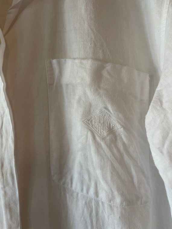 Vintage ESPRIT COLLECTION white linen blend Butto… - image 7