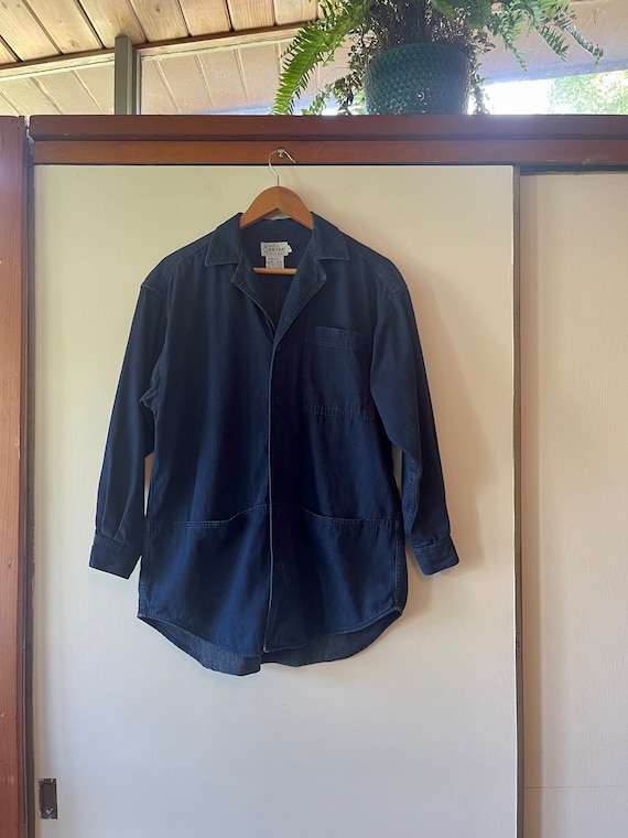 Vintage 90’s Calvin Klein dark denim chore jacket 