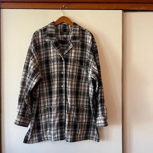 Vintage 90er Jahre Orvis Weste Karierte Flanell Mantel Jacke Größe XL Baumwolle