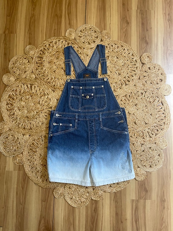 Vintage Y2K era Route 66 Denim Shortalls Overalls 