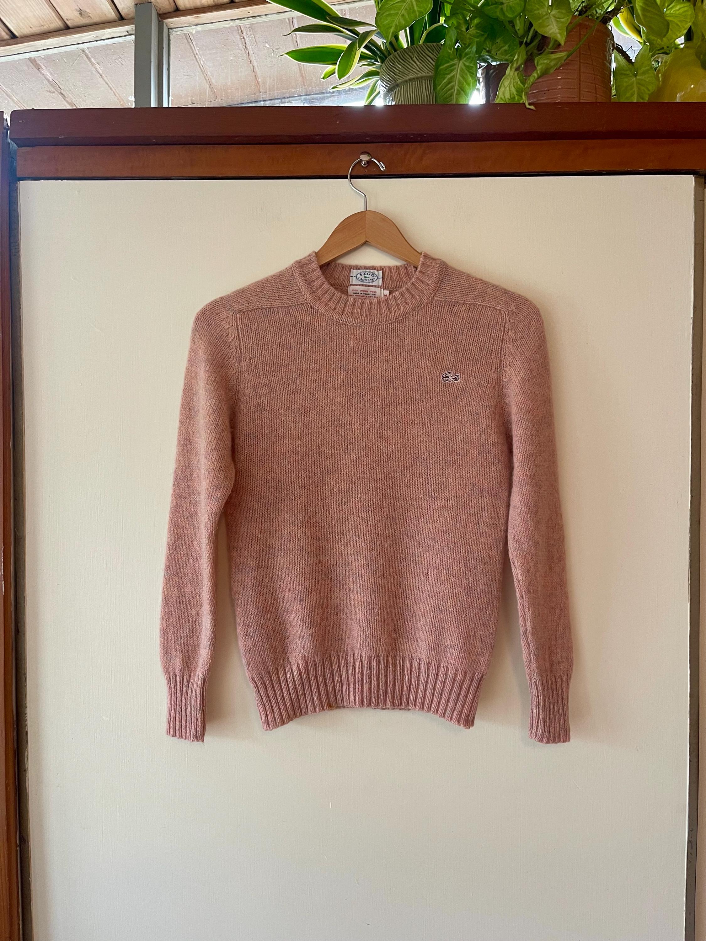 Pink Lacoste Sweater - Etsy