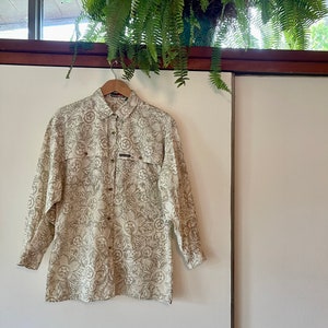 Vintage 90’s Outback Red muted floral Button Up Top size S cotton
