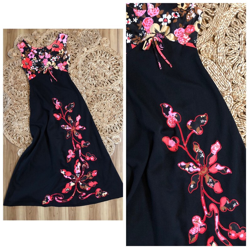 floral a line maxi dress