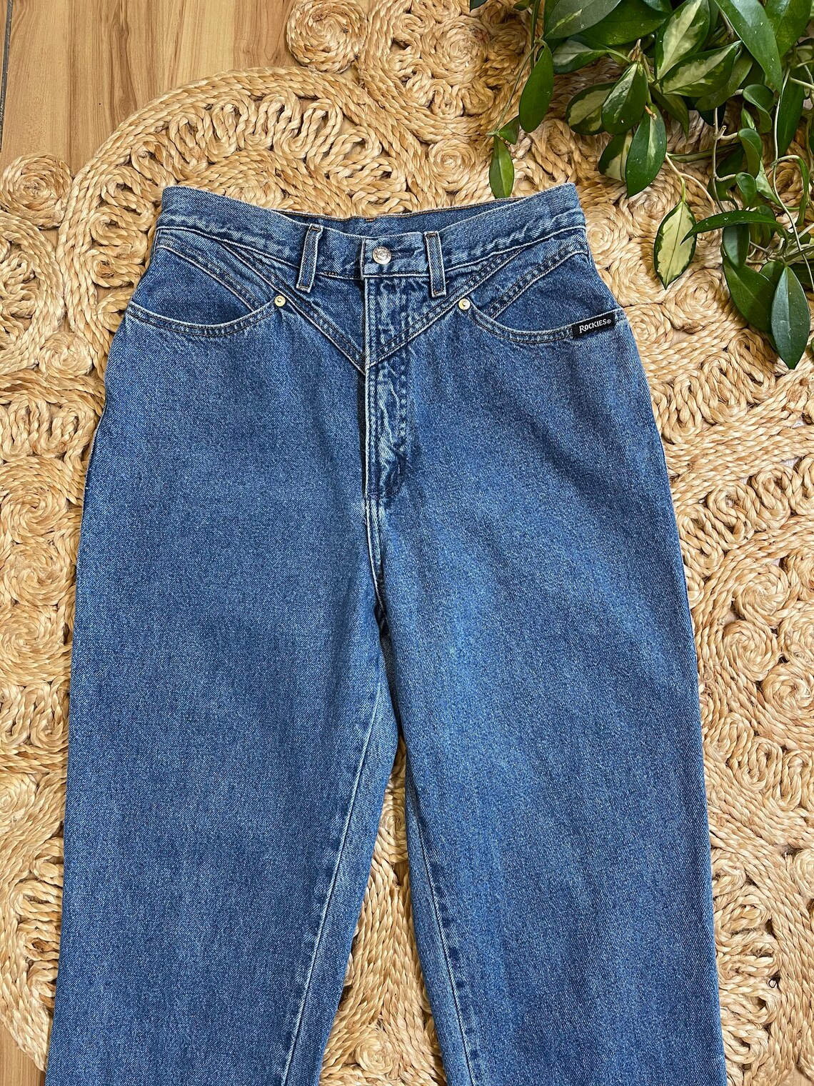 Vintage 90s Rocky Mountain High Waisted Tapered Leg Jeans Etsy