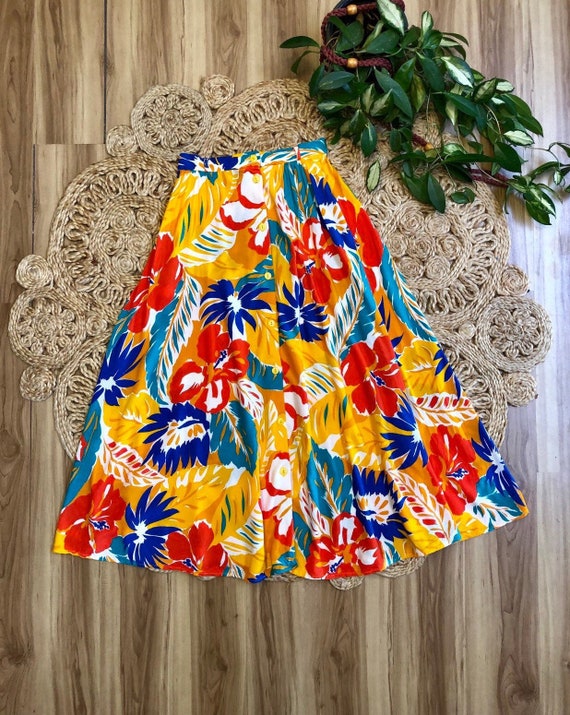 Large 80s Skort Pink and White Jumper with Pockets Vintage Floral Shorts Romper