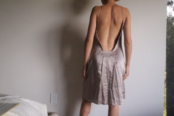 Silk backless dress