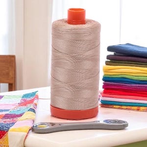 Aurifil Mako Cotton Thread 50 WT. Beige - MK50SP2314, Aurifil 50wt Mako Cotton Thread,  Beige Quilting Thread, 1422 Yards