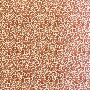 Freeway Brown Fabric, Rust Colored Fabric, Brown Feathered Swirl Fabric, Quilting Fabric, Rust Swirl Fabric, Brown Rust Fabric