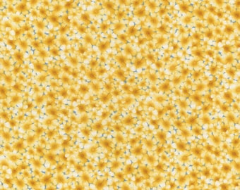 Bee & Bee Kind FLEUR-CD3262 HONEY by Timeless Treasures Fabric, Yellow Floral Fabric, Yellow Fabric,  Floral Quilting Fabric, By The Yard
