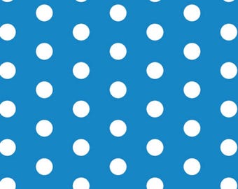 Turquoise Polka Dot Fabric: