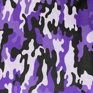 Purple Camouflage Quilting Fabric