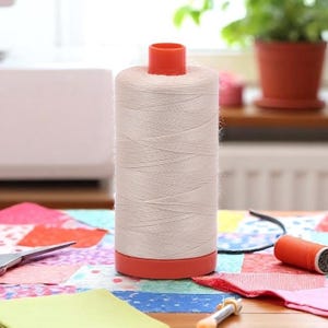 Aurifil Mako Cotton Thread 50 WT. Light Beige - MK50SP2310, Aurifil 50wt Mako Cotton Thread, Light Beige Quilting Thread, 1422 Yards