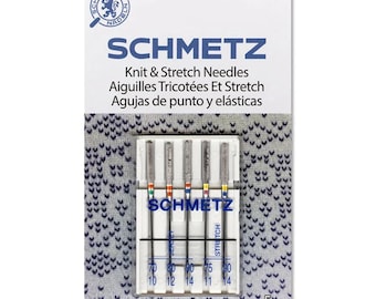 Schmetz Knit and Stretch Needles, Knit Sewing Machine Needles, Knit Machine Needles