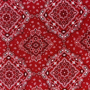 Red Bandana Pattern Cotton Fabric