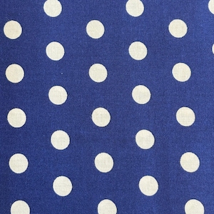 Royal Blue Polka Dot Fabric, Quilting Fabric, Cotton Fabric, Blue Polka Dot Fabric, Medium Polka Dot Fabric, Royal Blue Fabric